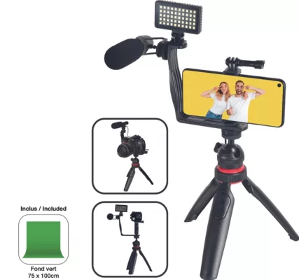 Kit micro et éclairage pour créateurs de contenu Kit micro et éclairage pour créateurs de contenu