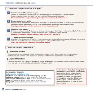 « Photographier la rue » Un guide premium de 44 pages pour maîtriser la street photography de A à Z. Techniques, réglages, lumière, composition, matériel testé 2026, grands noms de la discipline et projets créatifs — tout ce qu’il faut pour sortir, déclencher et progresser.
