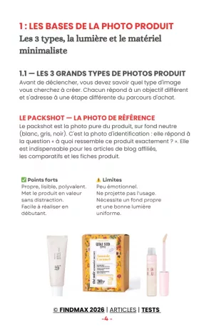GUIDE CRÉATION DE VIDÉ0 PRODUIT pour créateurs de contenu