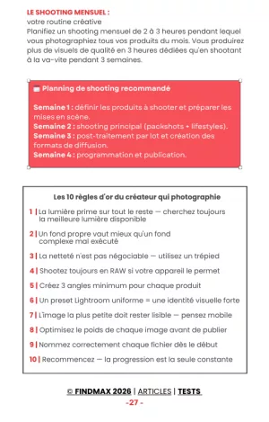GUIDE CRÉATION DE VIDÉ0 PRODUIT pour créateurs de contenu