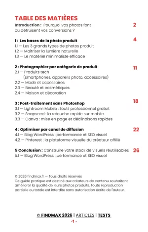GUIDE CRÉATION DE VIDÉ0 PRODUIT pour créateurs de contenu