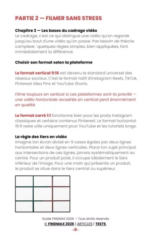 GUIDE CRÉATION DE VIDÉ0 PRODUIT pour créateurs de contenu