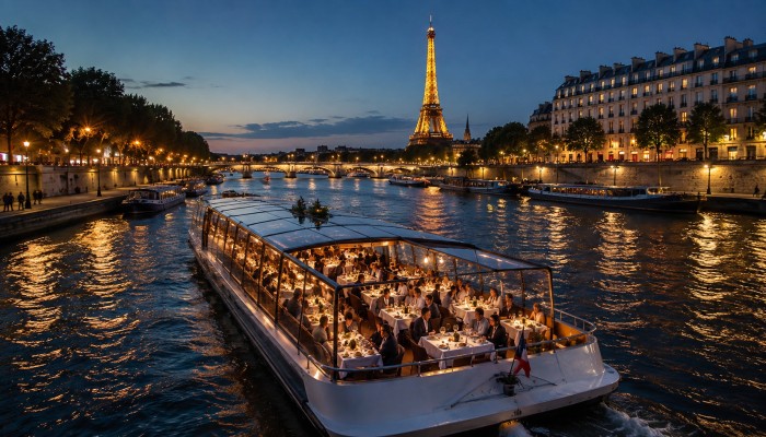 Diner croisière sur la seine à Paris