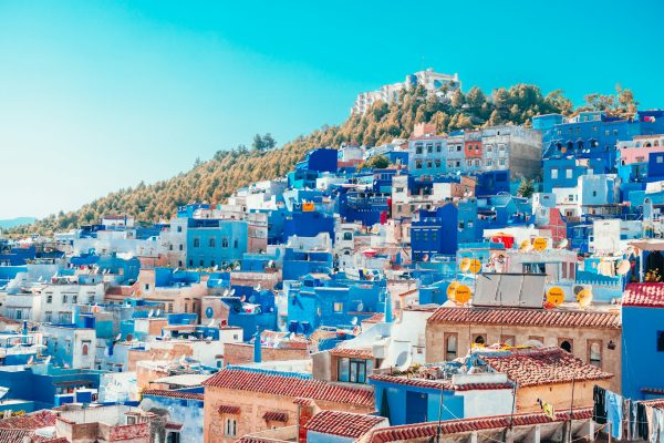 Vue du village de Chefchaouen au Maroc