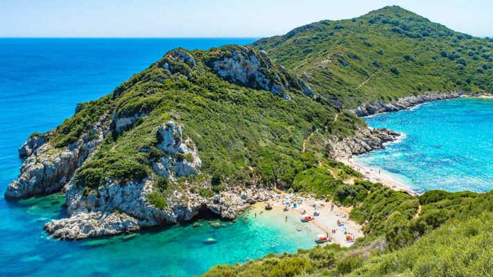 Plage de Kerkira en Grèce